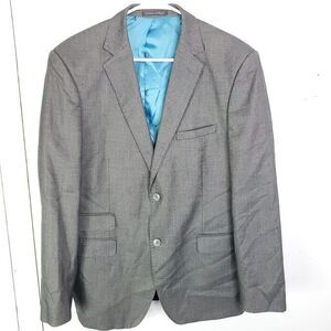 Luciano Natazzi Suit Mens 42R Blazer 36R Pants Gray Professional Interview